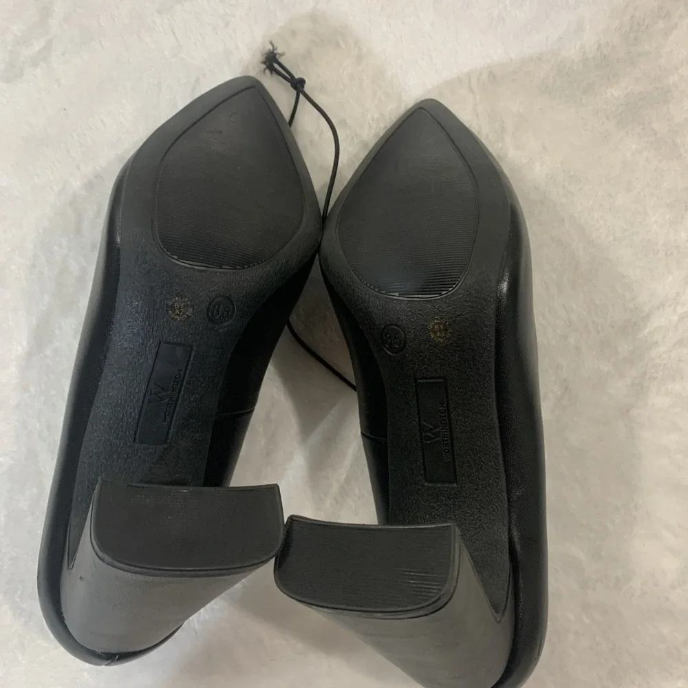 Worthington Wor Zilo Black 3 inch Heels Size 8.5M Women's Shoes NEW
